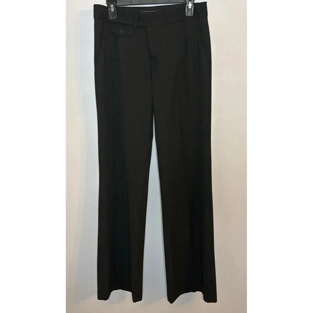 Zara Women Wide Leg Career Pants Size 6 Gray‎ Corpcore Careerchic Preppy Classic